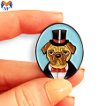 Aangepaste metalen kattenkoning email Pin Badge