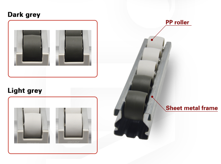 DY-4033Aindustrial flow rail PP plastic wheels placon pallet roller track for warehouse