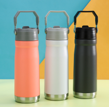 304 Sports Pot Outdoor Double-Layer Stainless Steel Vacuum Flask Tumbler with Handle