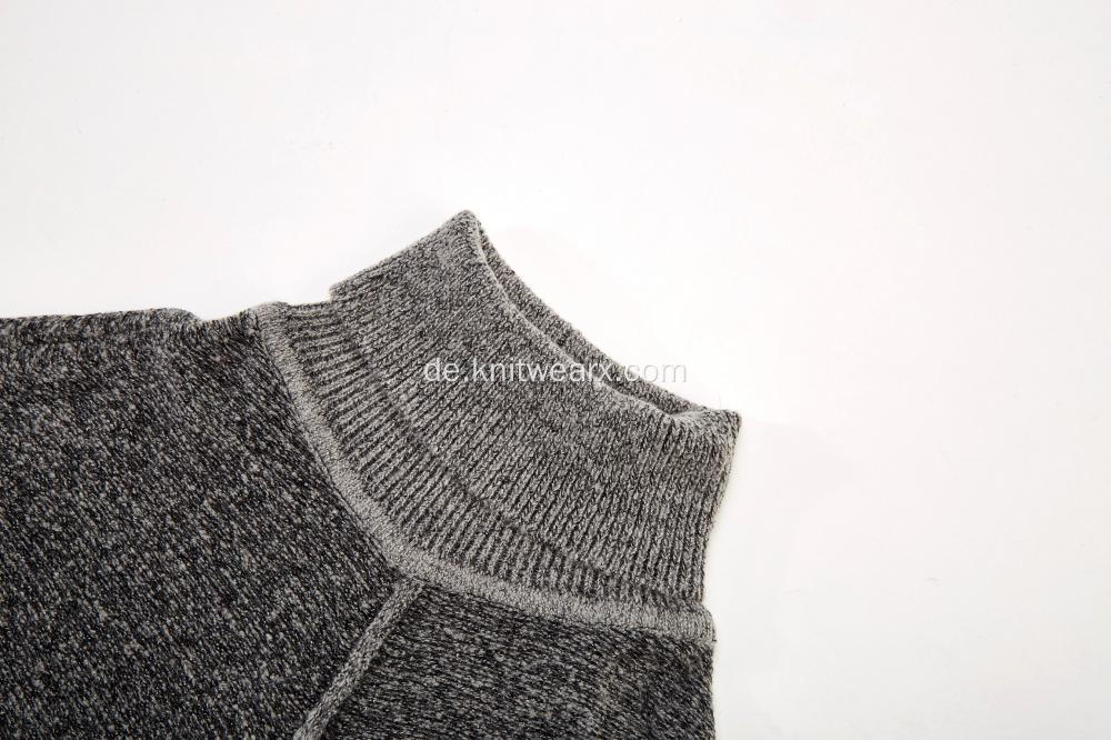 Damen Gestrickter dehnbarer Rollkragen-Poncho-Umhang mit Quasten