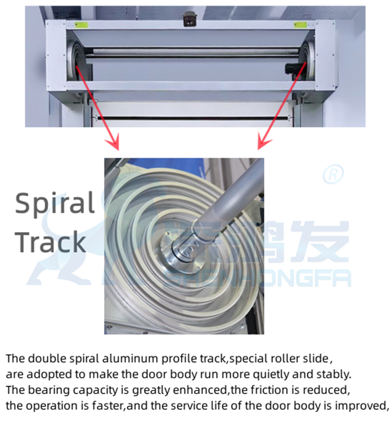 Fast Rolling Up Door Industrial Automatic Spiral Door