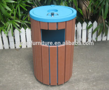 Metal and recycled plastic outdoor street litter bin