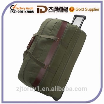 China men canvas wheeled duffel bag with wheels