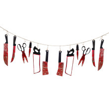 Halloween Wholesale Decorations: 2023 Collection - Blood Knife Hanging Flags & Atmospheric Decor