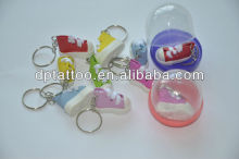 vending toy capsule shoes key chains Glittery Canvas Tennis Shoe Key Chains
