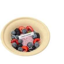 Eco-Friendly Degradable Bagasse Yogurt Bowl - Safe & Non-Toxic Sugarcane Paper Dish