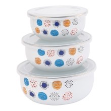 10/12/14/16/18cm Good Quality Hot Selling Enamelware Storage Bowl Set /Food Container