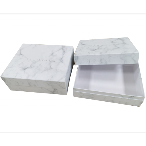 Marble pattern gift paper box for clothes shoes