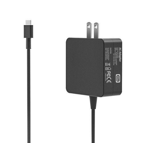 45W ปลั๊กสากลแล็ปท็อปเครื่องชาร์จผนัง USB-C PD