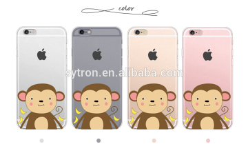 Cute cartoon mokey designed soft tpu sublimation case for iphone6s