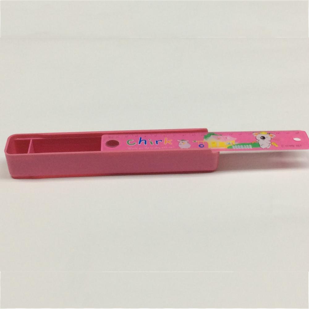 plastic case-shaped ruler