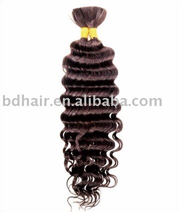 Hair Weave,Human Hair Extension, Deep Wave Human Hair Bulk