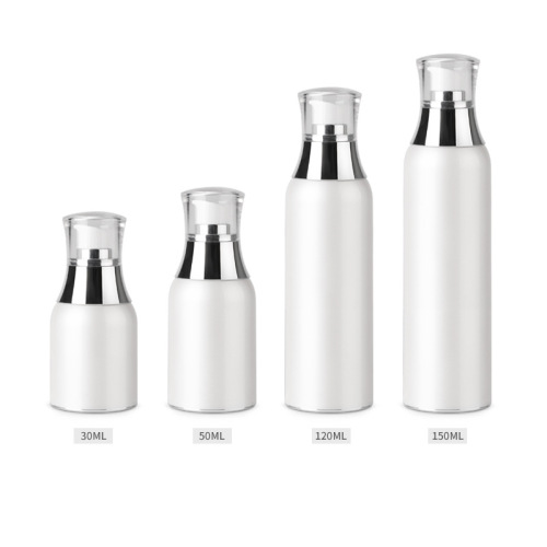 Acrylic white vacuum bottle pump bottle