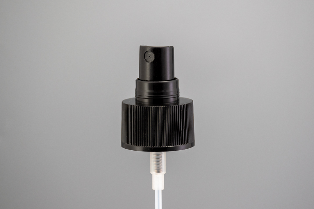 28/410 Penyembur Kabus Halus Ribbed Hitam 28/410 Black Ribbed Fine Mist Sprayer