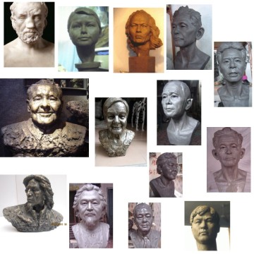 realism resin portrait sculpture,bronze portrait sculpture