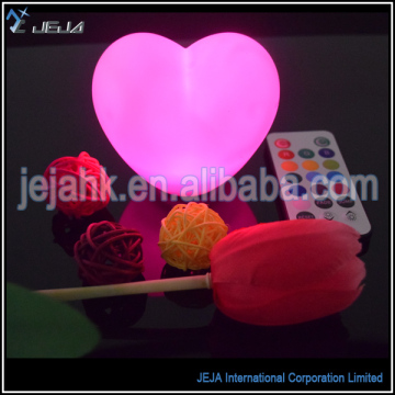Flameless Plastic Heart LED Remote Control Heart Wedding Light