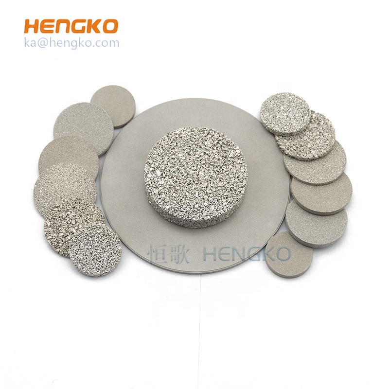 HENGKO SS 316/316l sintered disc filter With Stainless Steel Powder Sintering For industry or home water treatment