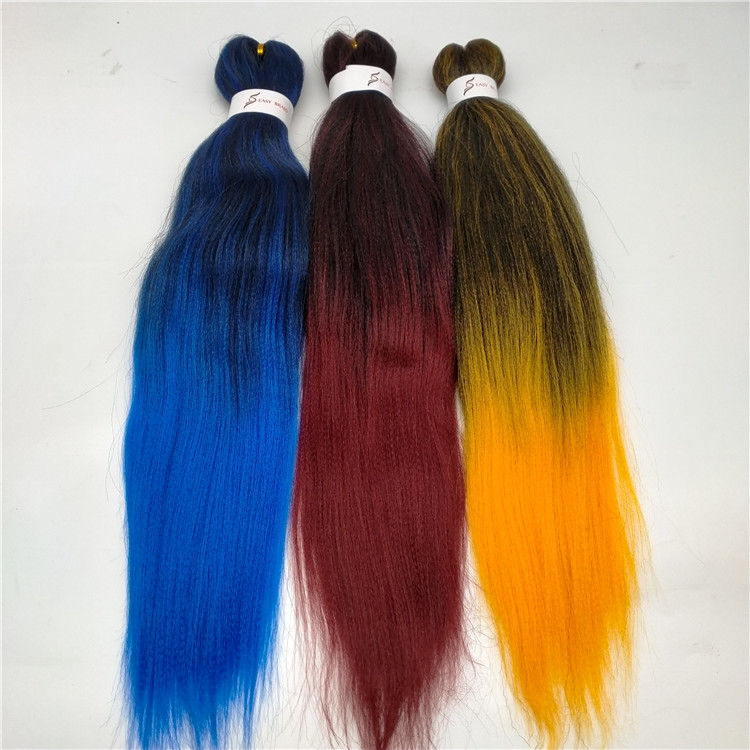 EZ Braids Prestretched Easy Braiding Hair Yaki Jumbo Braids Hot Water Setting Synthetic Hair Extension Wholesale