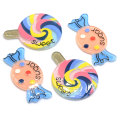 Leuke Schoonheid Kawaii Zoete Spiraal Regenboog Lolly Snoep Hars Cabochons Plaksteen Voor DIY Telefoon Decoratie