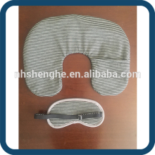 Set of 2 Inflatable Travel Neck Pillow with cover + Eye Mask