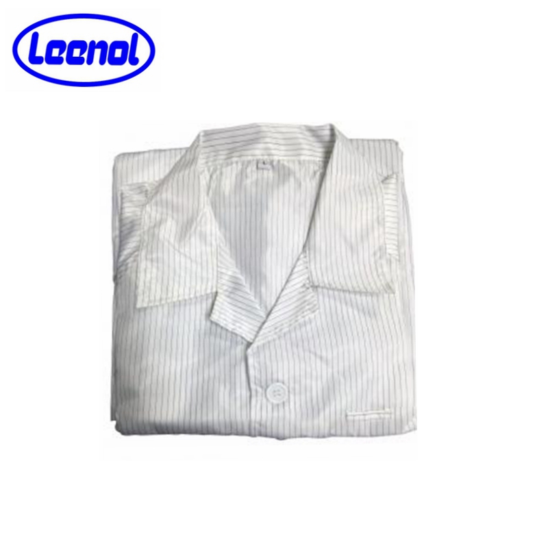 Clean room uniform working smock coated esd smock cloths esd smock gown