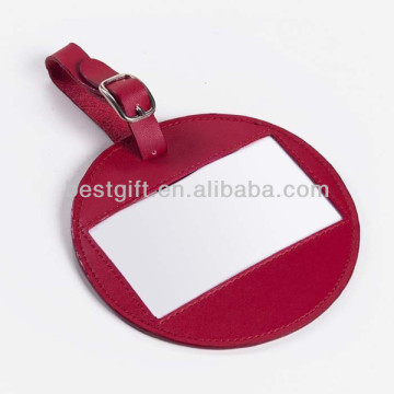 red leather piece decoration luggage id tag