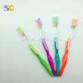 Three color handle massager tongue cleaner adult toothbrush