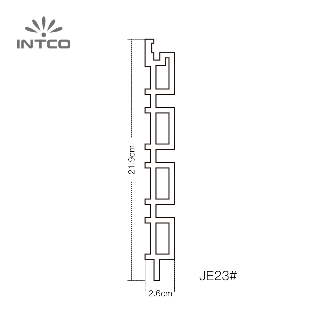 Intco New Arrival Light Color Flooring Wood Plastic Composite Embossed Outdoor 3D WPC hollow decking