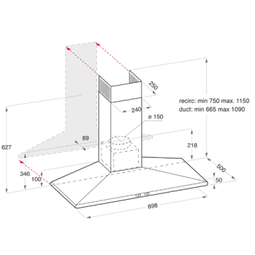 Hotpoint Extractores Chimenea 90cm