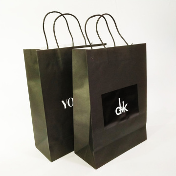 Embalaje de joyas personalizado Kraft Shopping Paper Bag