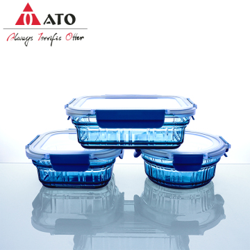 Muti-color High Borosilicate glass Food lunch box