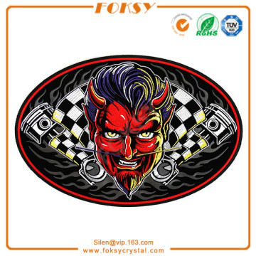 Devil embroidered patch custom