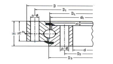 Contact Ball Type Slewing Bearing /Non-gear 