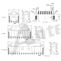 Pitch 2.0mm 180 ° SMT Connector Wafer με ανάρτηση