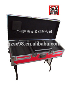 Aluminum DJ flight case with stand