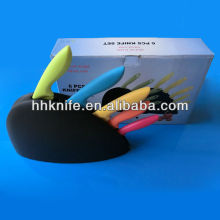 5 pcs colorful knife set with hoder,multi-color