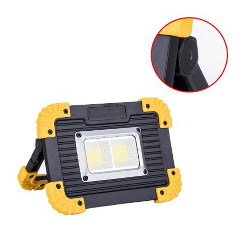 Rechargeable Work Light, LED Floodlight Portable Waterproof LED Soptlight for Outdoor Camping Hiking Emergency Car Repairing