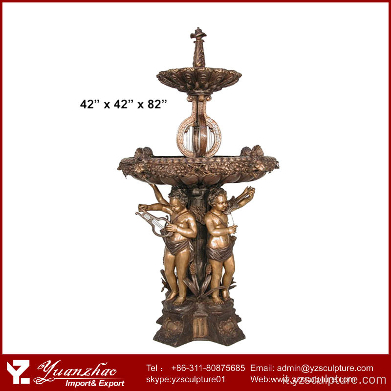 Sconto grande antica bronzo Lady Fountain