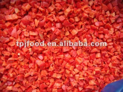 IQF red pepper dices 10x10