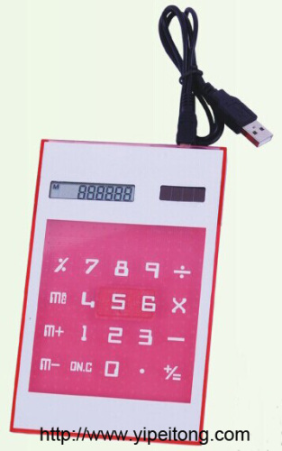 USB Touching screen calculator with Hub