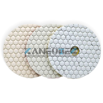 KANEOTEK Diamond White Buff Polishing Pads for Granite and Marble