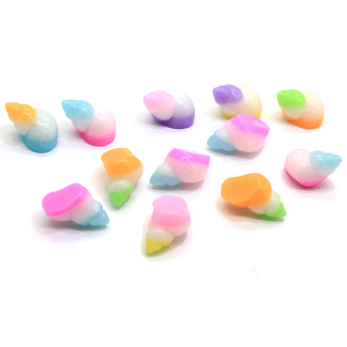 Lovely Sea Snail Shaped Resin Cabochon Flatback Bead For DIY Toy Decor Bead Charms Bedroom Ornaments Bead Slime