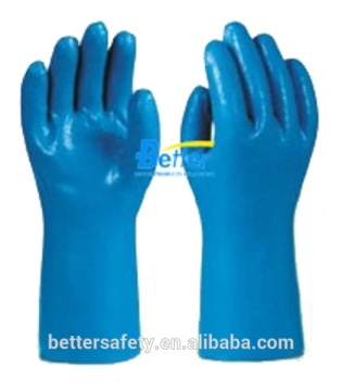 Long Cuff Blue PVC Rigger Gloves