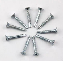 Znic-plated Steel Flat Head self driling screw