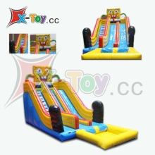 Good quality inflatable poor slide/inflatable sponge bob slide