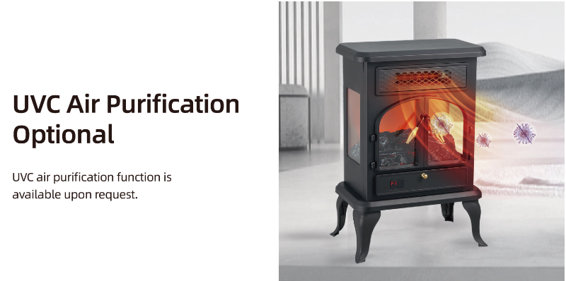 Electric Fireplace Wall Mounting 1400W E Electric Fireplace Heater Stove Flame Effect Electric Fireplace Heater