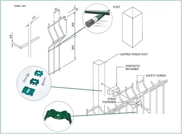 Τιμές χονδρικής PVC Coated Galvanized Highway 3D Curved Wire Mesh Fence Garden Fence Panel