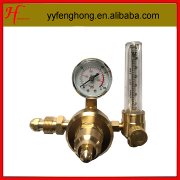 brass Argon cylinder regulator with flowmeter