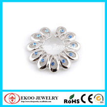 Clip On Flower Fake Nipple Ring with Gems Non Piercing Nipple Ring