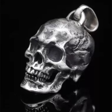 "The Skull" Hand-Crafted Silver Pendant